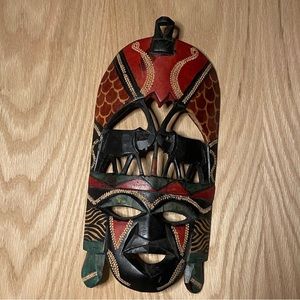 Hand carved, wooden wall decor